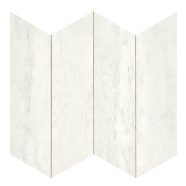 Invictus White Vein Cut Large Chevron Matte Invictus Vein Cut White