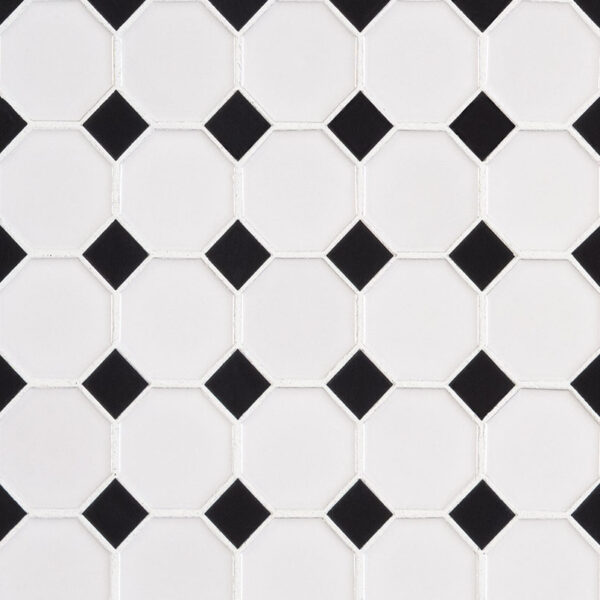 RETRO BIANCO GLOSSY OCTAGON MOSAIC