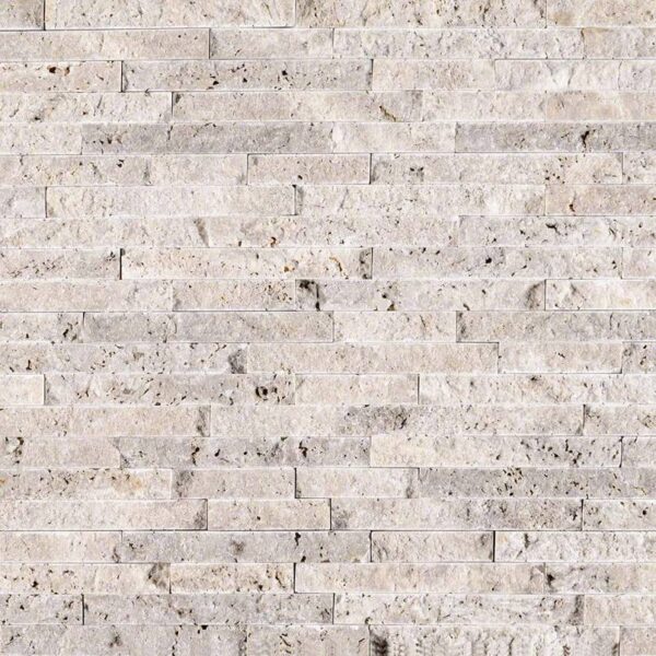 SILVER TAVERTINE SPLITFACE MOSAIC