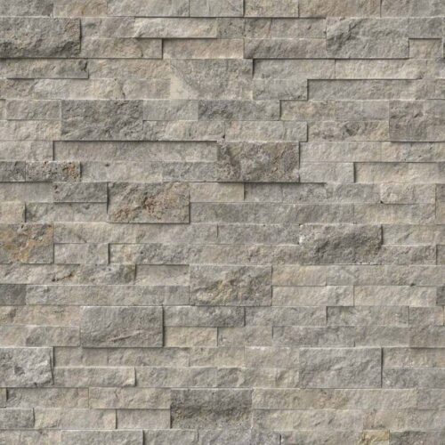 SILVER TRAVERTINE STACKED STONE