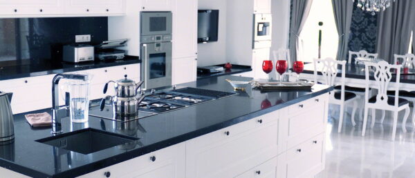 sparkling-black-quartz room Sparkling Black Countertop