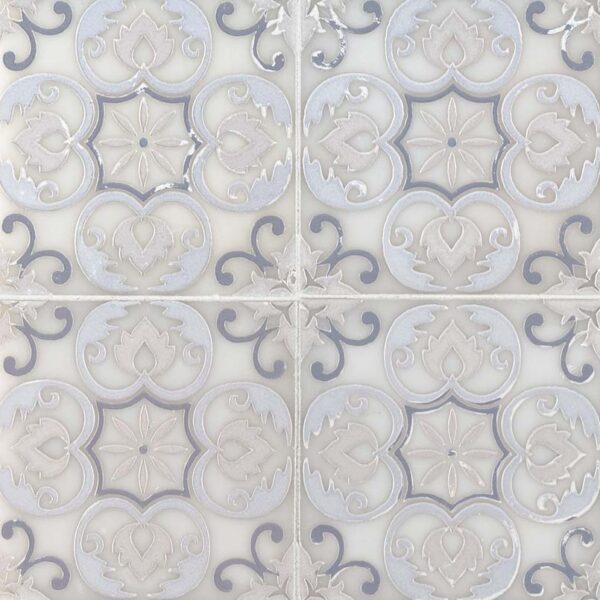 TETRIS BLANCO 6X6 TETRIS FLORITA BLANCO PATTERN TILE