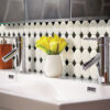 WHITE & BLACK OCTAGON MOSAIC
