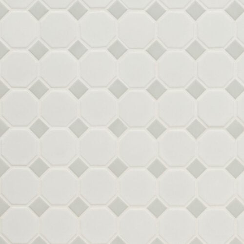 white-and-gray-matte-octagon-6mm WHITE & GRAY OCTAGON MOSAIC