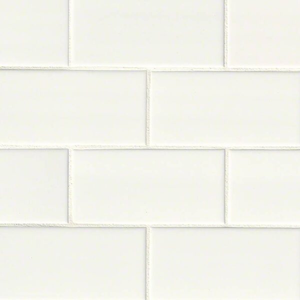 WHITE CERAMIC SUBWAY TILE